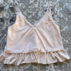 Aerie Crushed Velvet Oversized Layered Tank